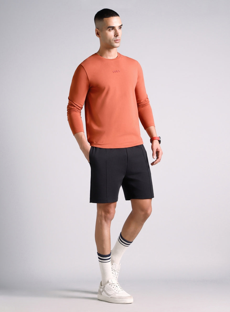 Men's Rust Essential Regular Fit Full Sleeve T-shirt