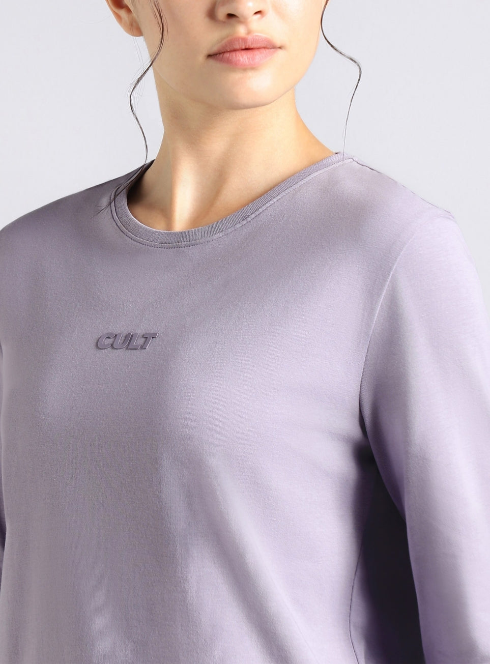 Women's Purple Soft Form Classic Full Sleeves T-Shirt