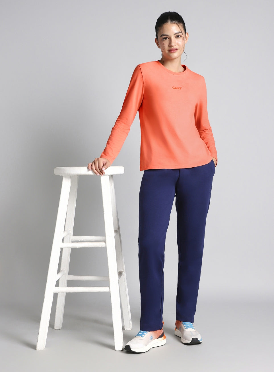Women's Coral Soft Form Classic Full Sleeves T-shirt
