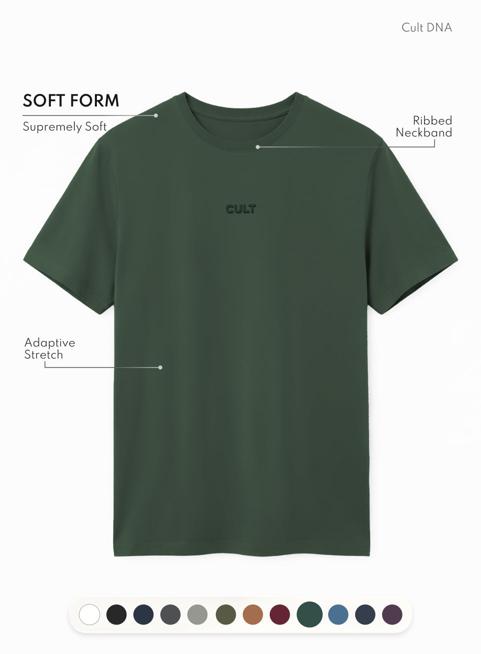 Men's Green Soft Form Classic T-shirt