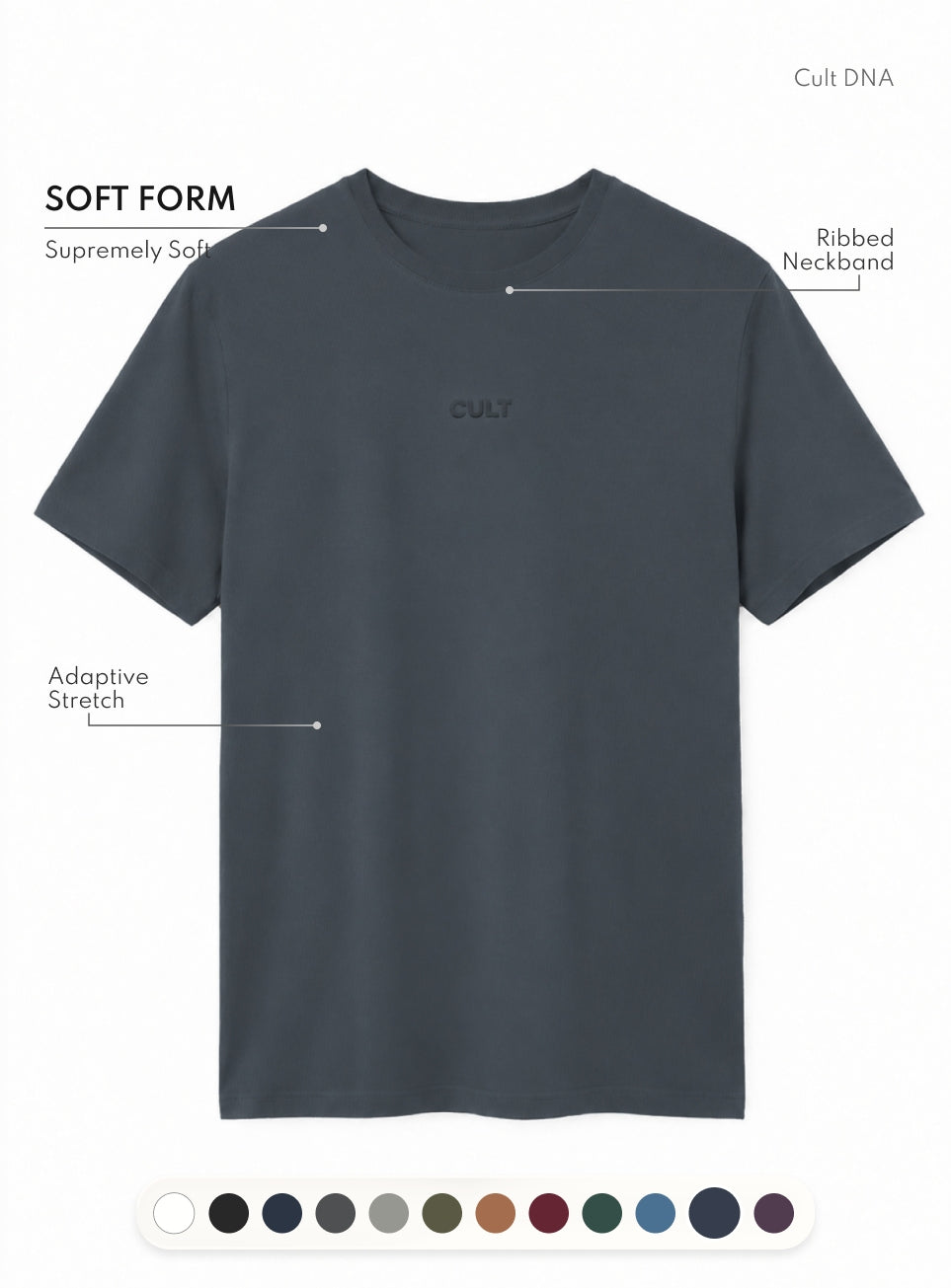 Men's Dark Grey Soft Form Classic T-shirt