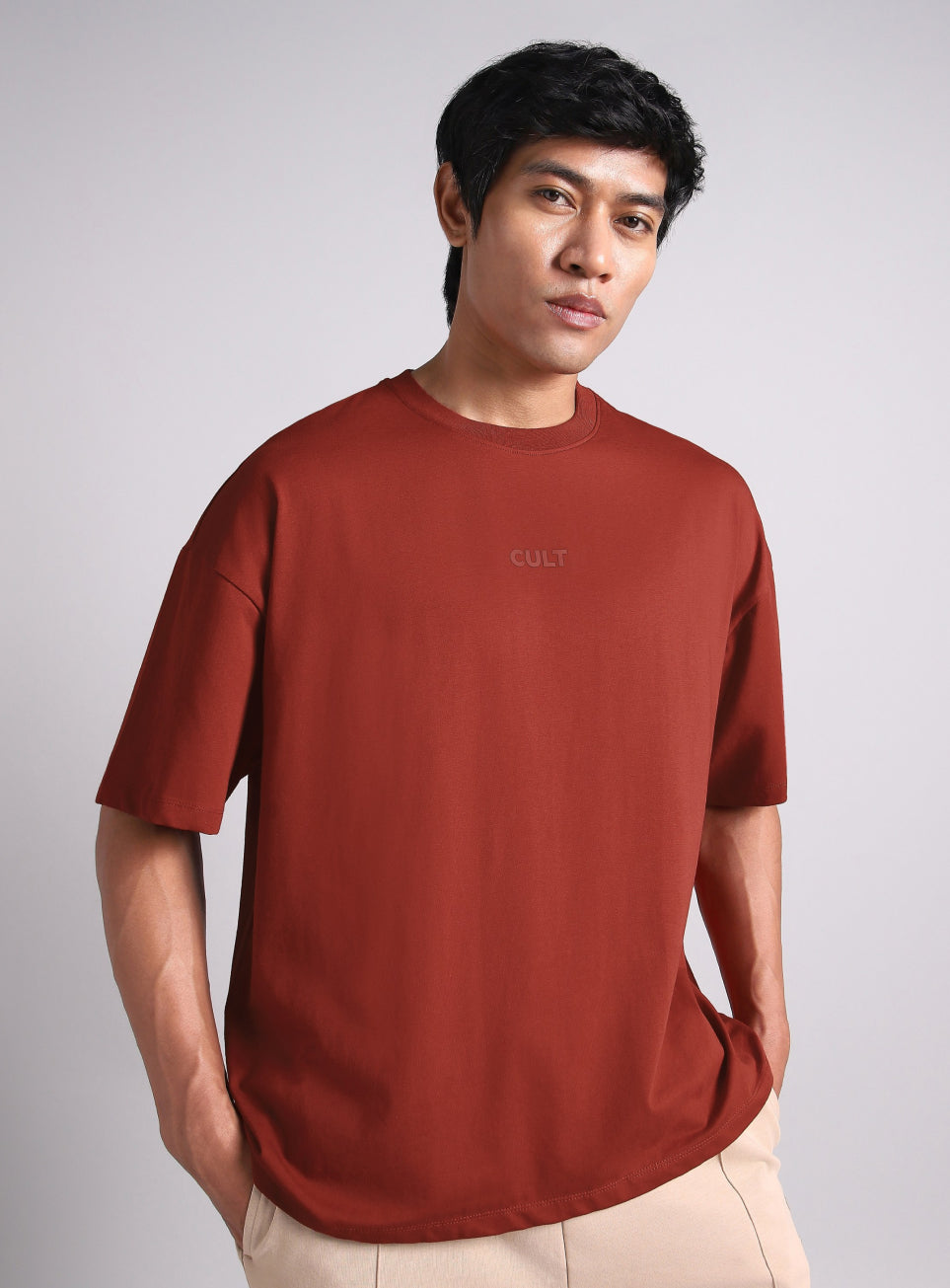 Men's Rust Soft Form Oversized T-shirt