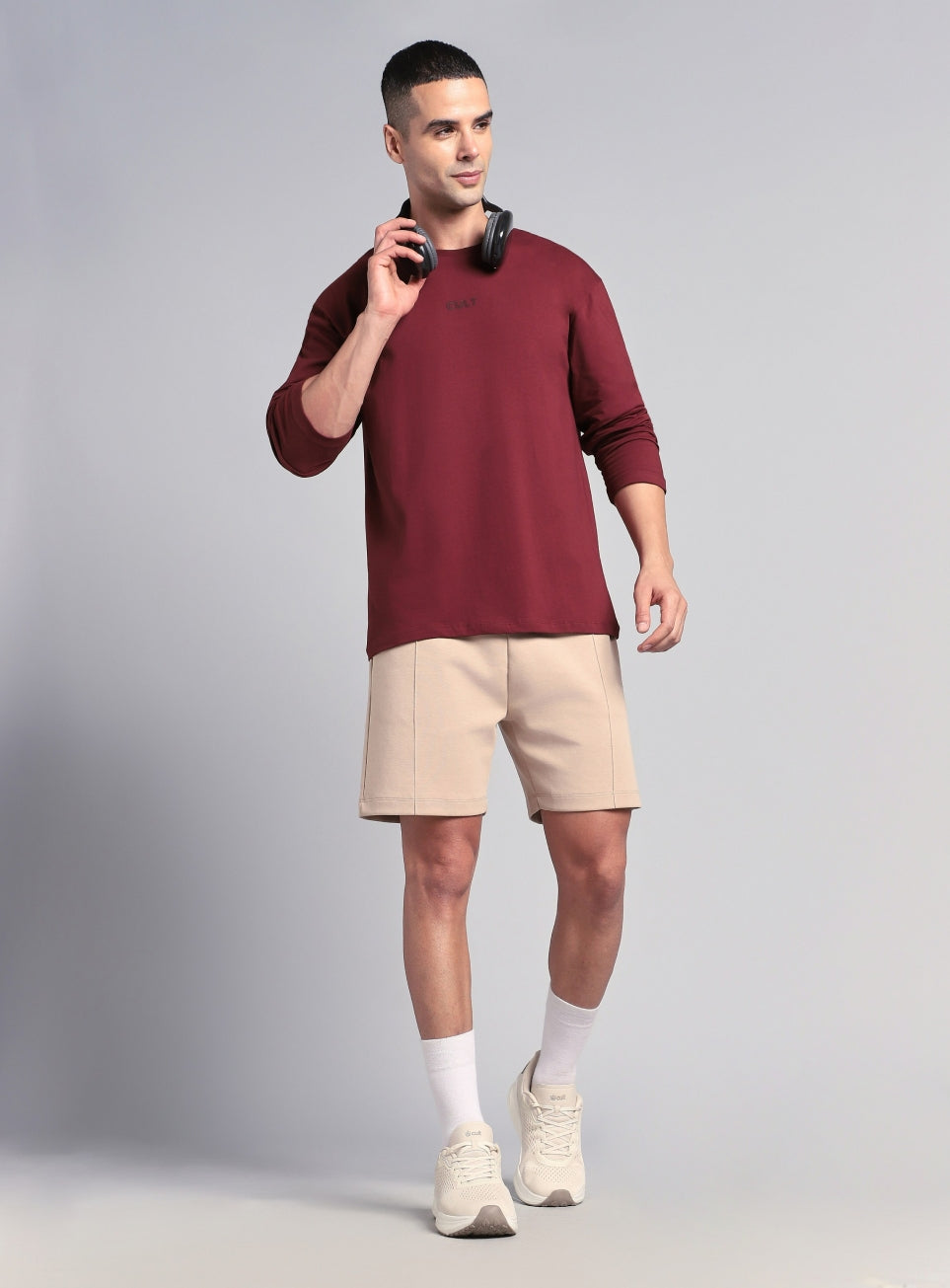 Men's Maroon Soft Form Full Sleeve Comfort T-shirt