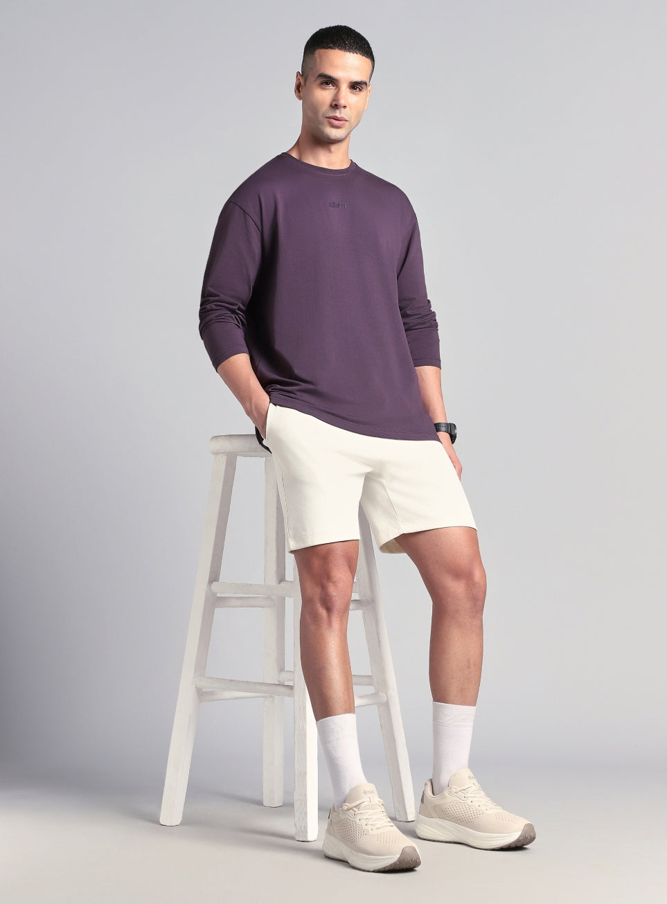 Men's Wine Soft Form Full Sleeve Comfort T-shirt