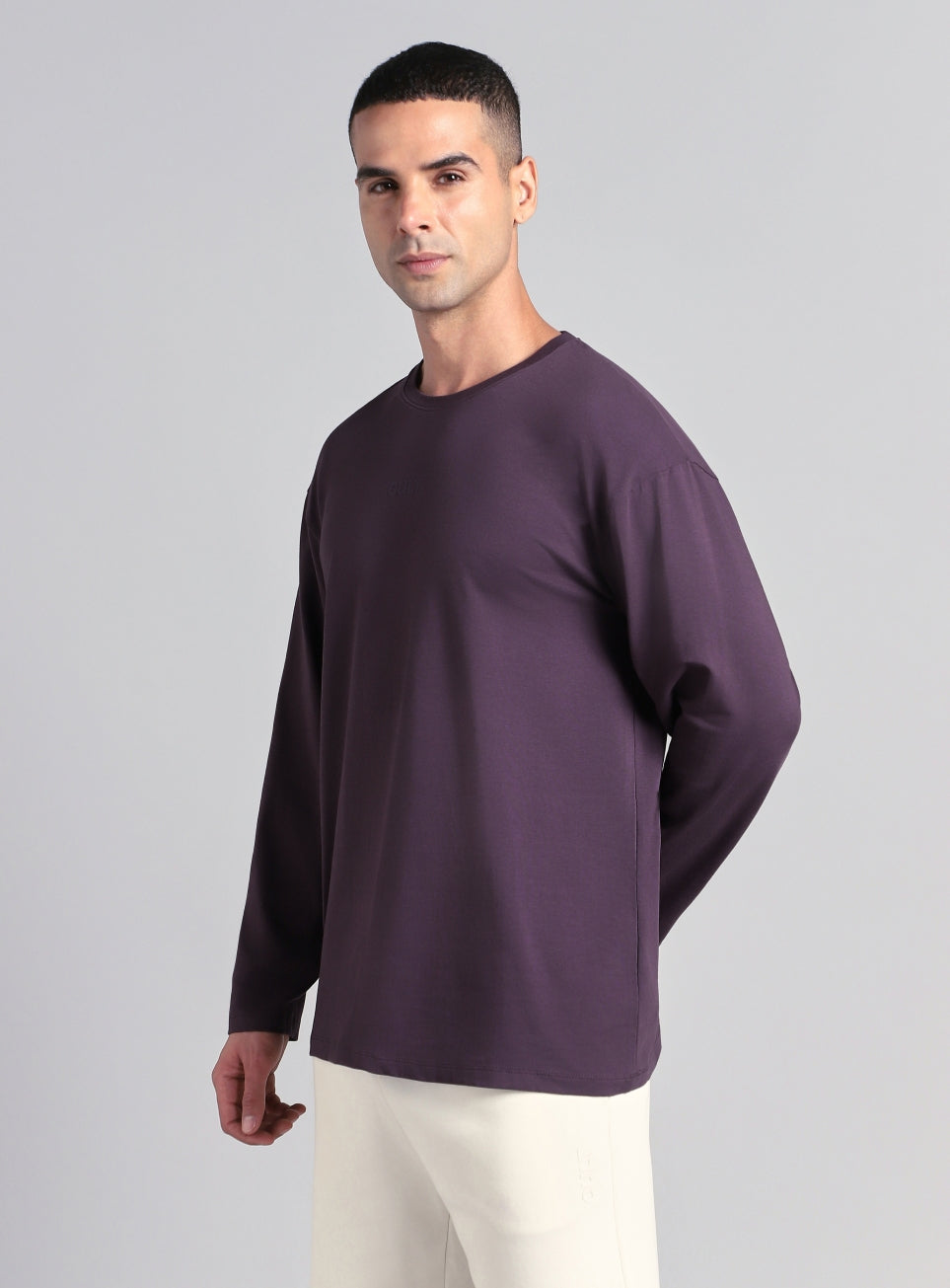 Men's Wine Soft Form Full Sleeve Comfort T-shirt