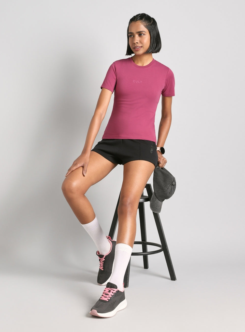 Women's Pink Soft Form Snug T-shirt