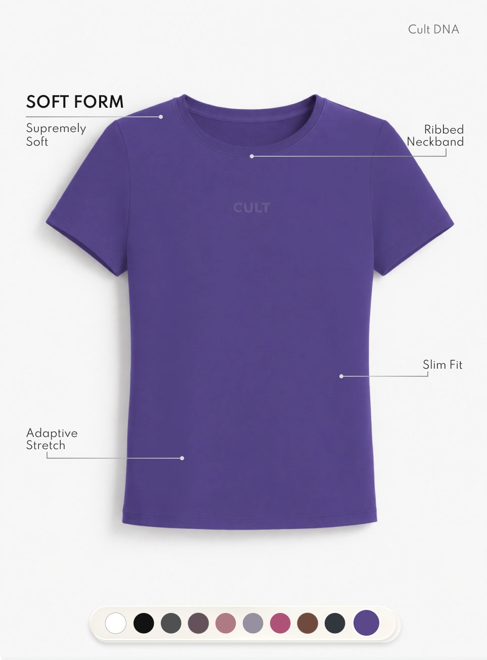 Women's Purple Soft Form Snug T-shirt