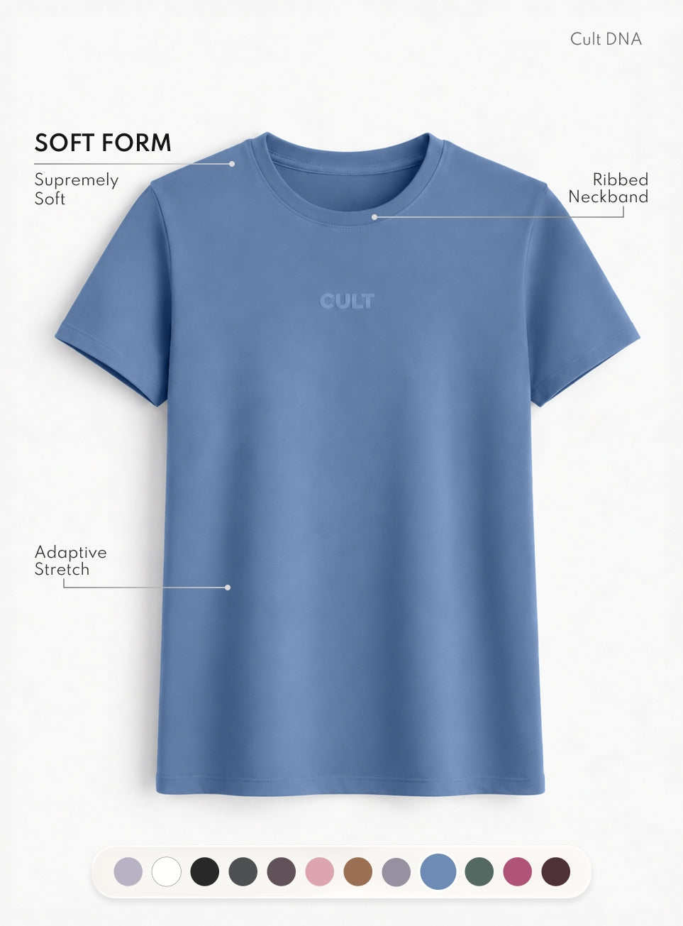 Women's Blue Soft Form Classic T-shirt