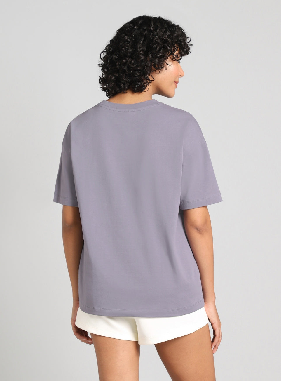 Women's Dark Grey Soft Form Oversized Comfort T-shirt
