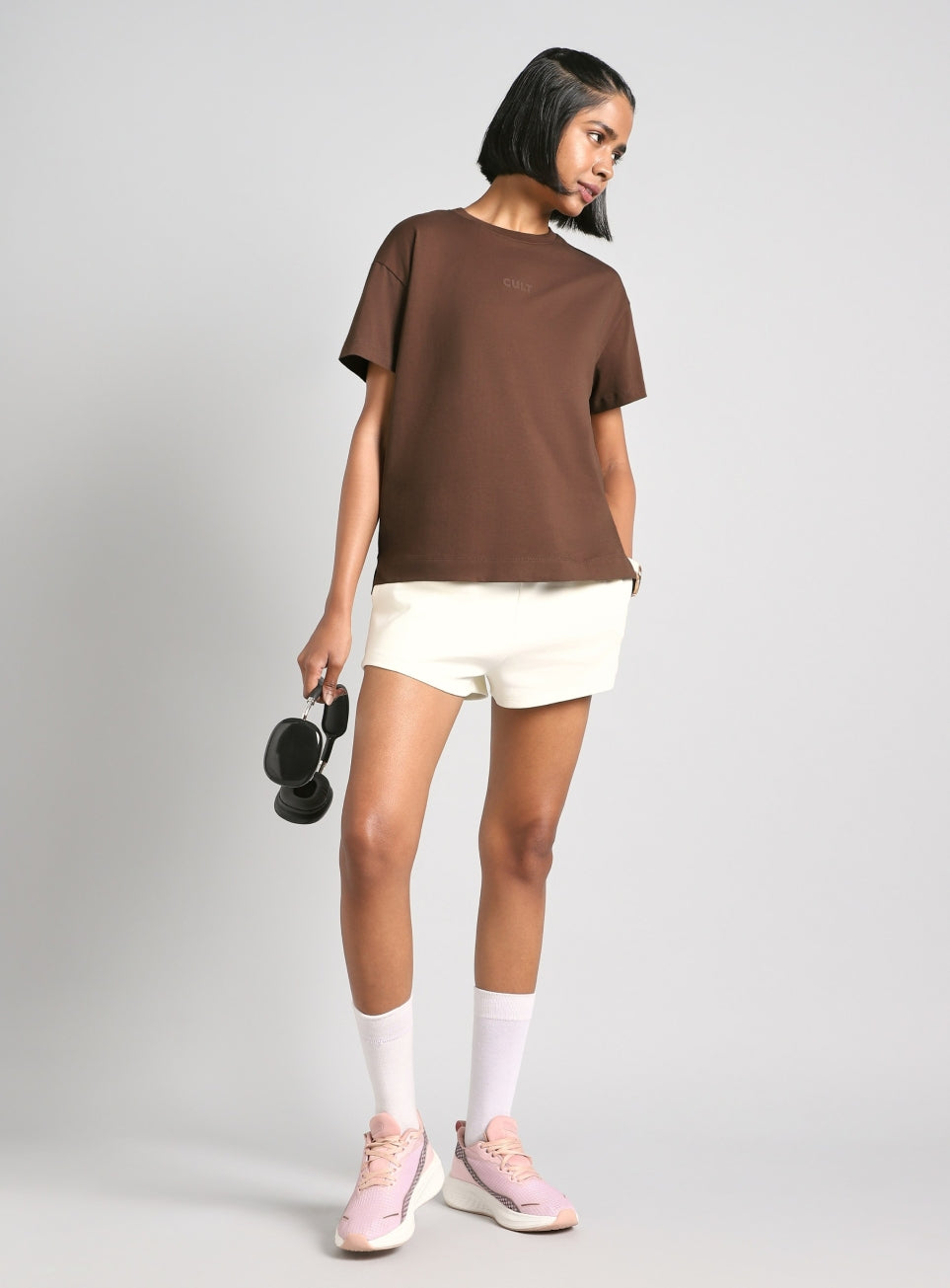 Women's Brown Soft Form Easy Fit Everyday T-shirt