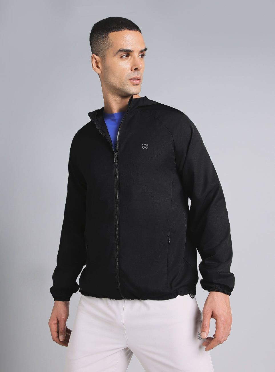 Men's Black Daily Pace Packable Windbreaker Jacket