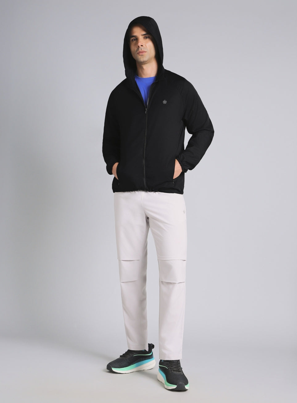 Men's Black Daily Pace Packable Windbreaker Jacket