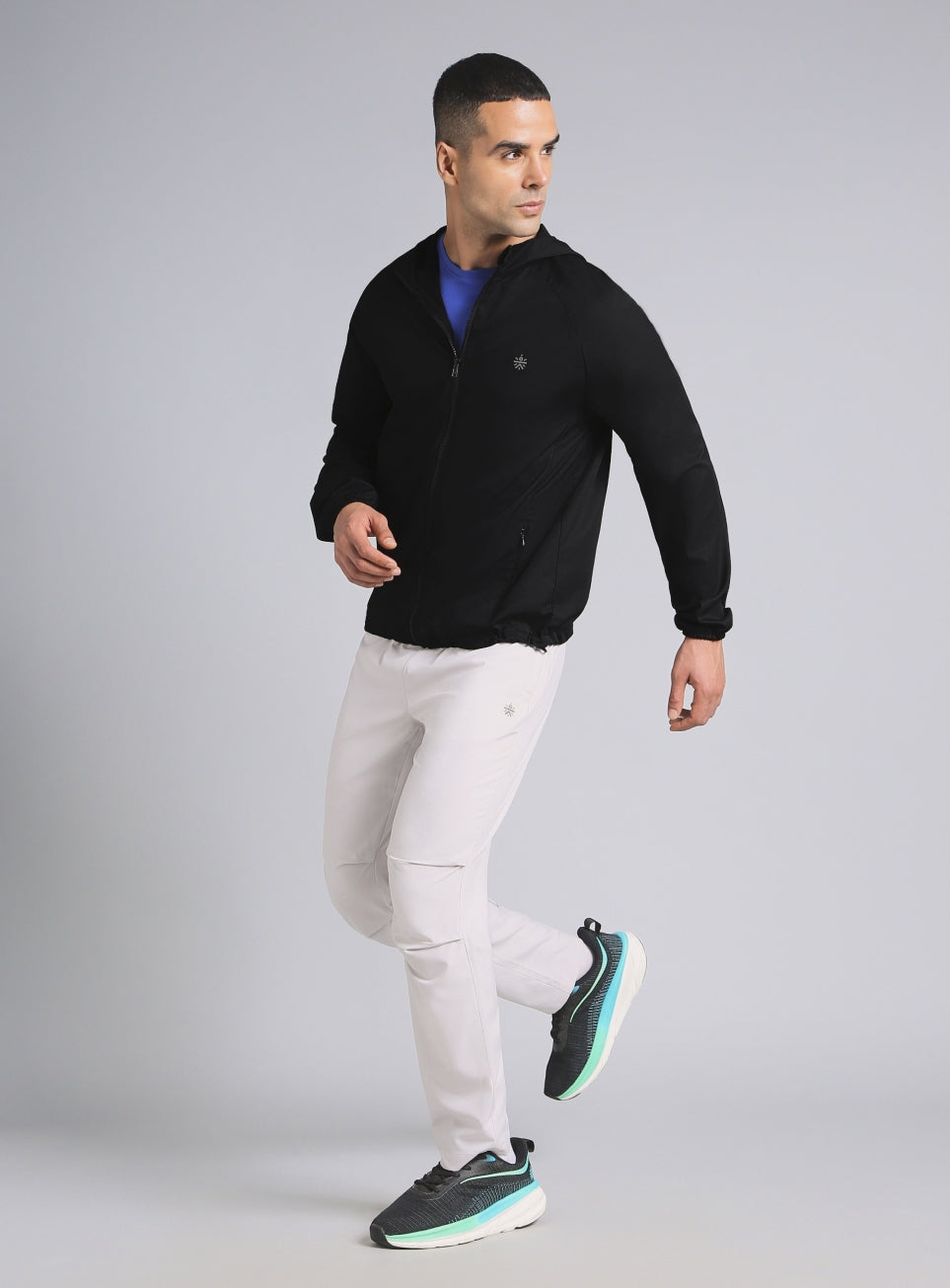 Men's Black Daily Pace Packable Windbreaker Jacket