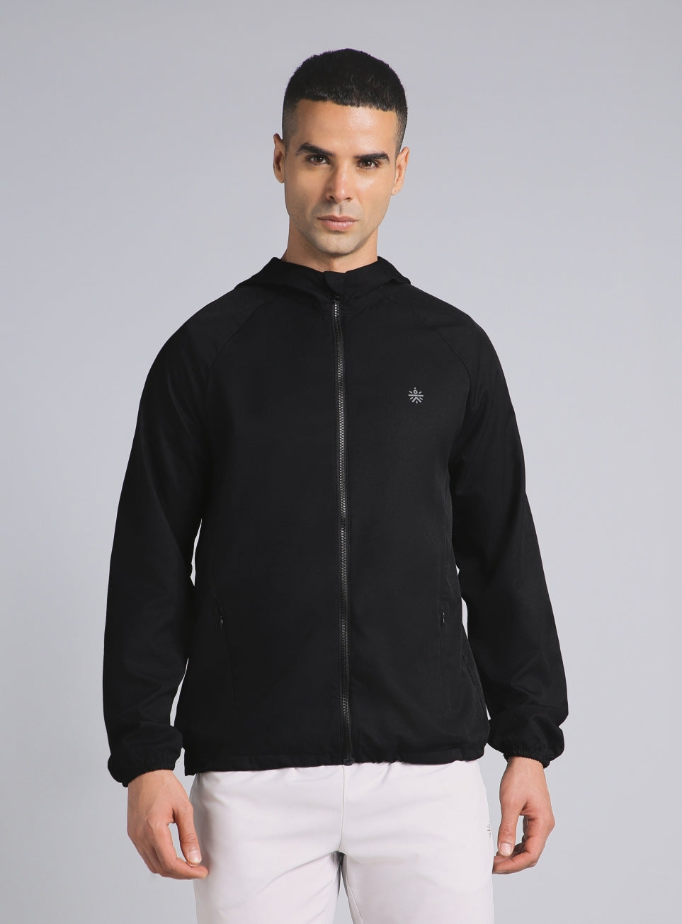 Men's Black Daily Pace Packable Windbreaker Jacket