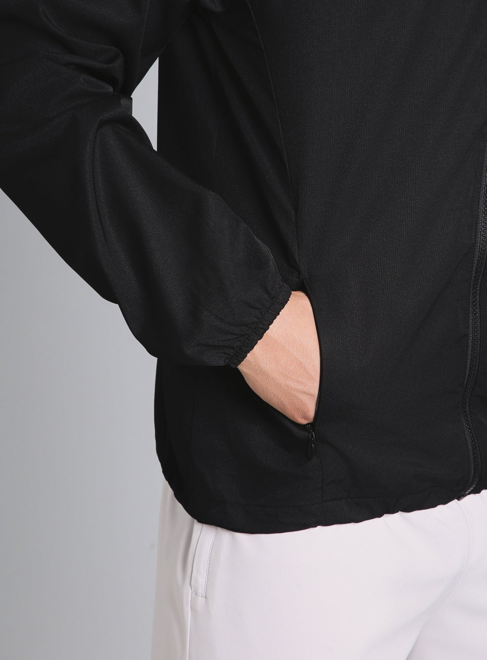 Men's Black Daily Pace Packable Windbreaker Jacket