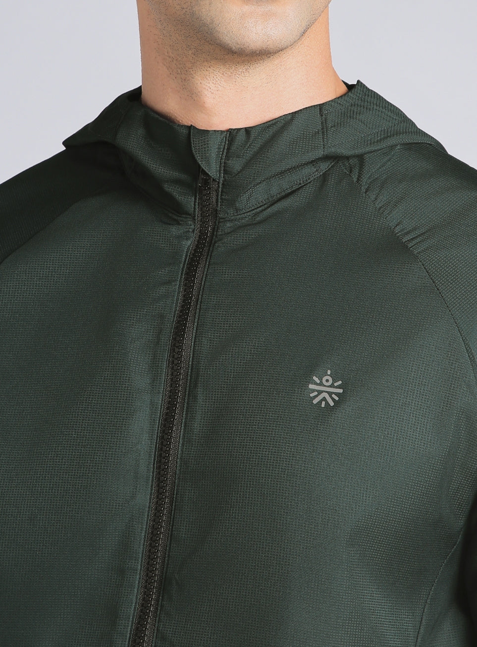 Men's Dark Green Daily Pace Packable Windbreaker Jacket