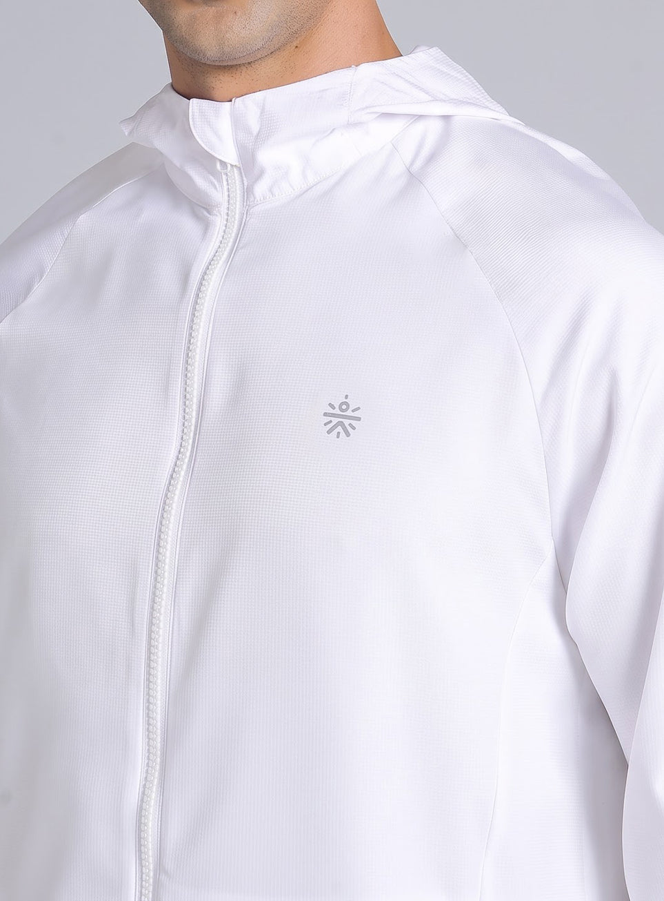 Men's White Daily Pace Windbreaker Jacket