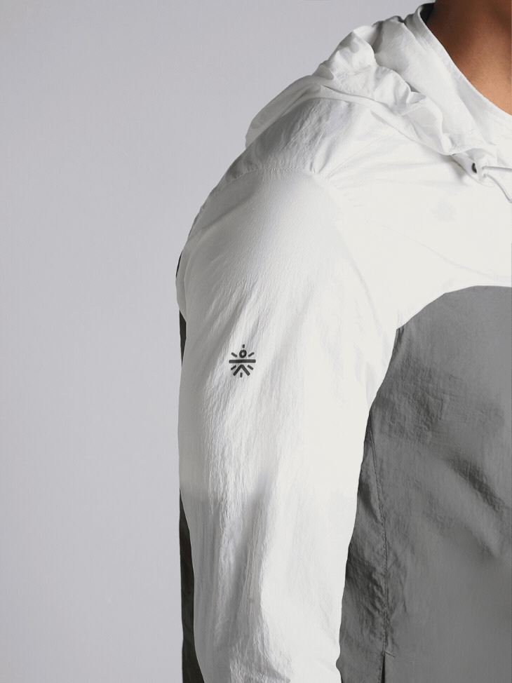 Men's Grey Daily Run Hooded Windbreaker Jacket