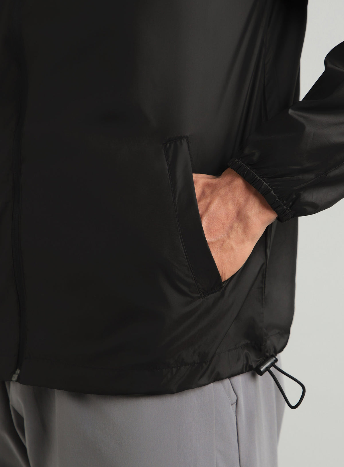 Men's Black Everyday Run Packable Windbreaker Jacket