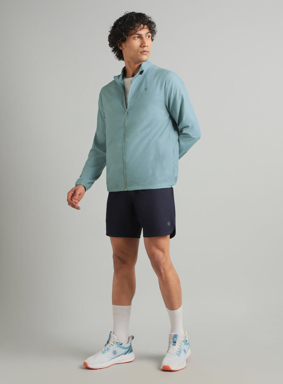 Men's Blue Everyday Run Packable Windbreaker Jacket