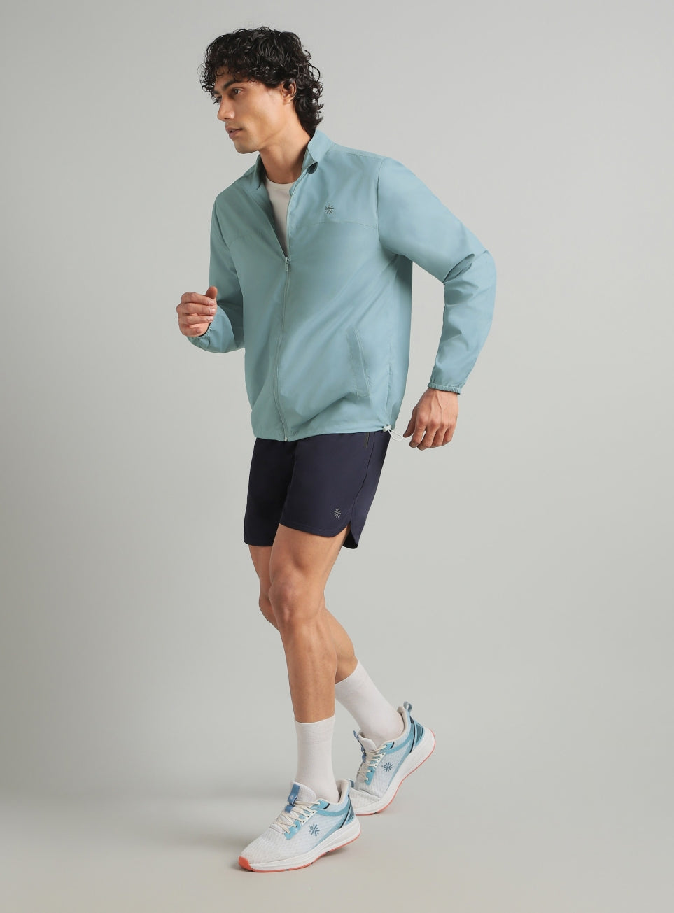Men's Blue Everyday Run Packable Windbreaker Jacket