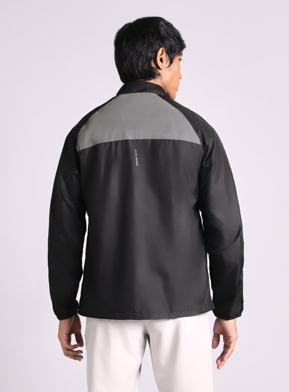 Men’s Black Reflective panel wind Breaker Running Jacket