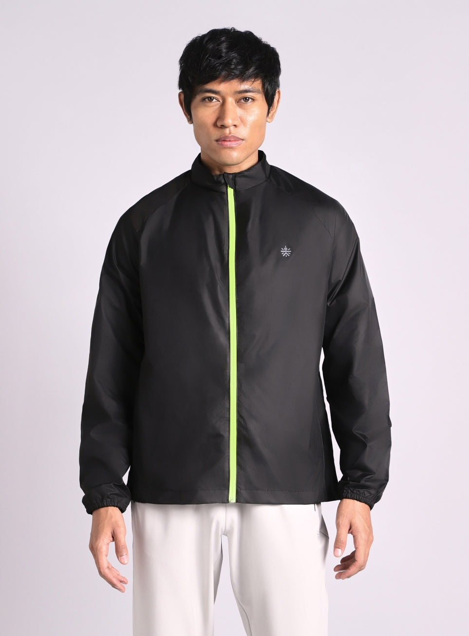Men’s Black Reflective panel wind Breaker Running Jacket