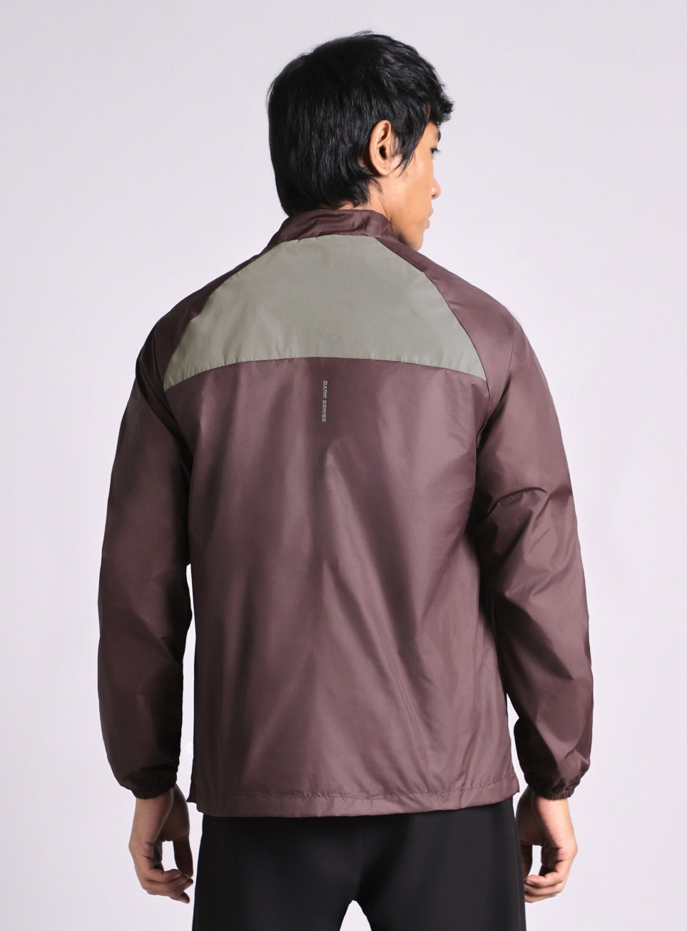 Men’s Wine Reflective panel wind Breaker Running Jacket