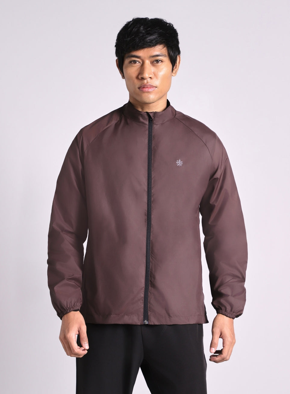 Men’s Wine Reflective panel wind Breaker Running Jacket