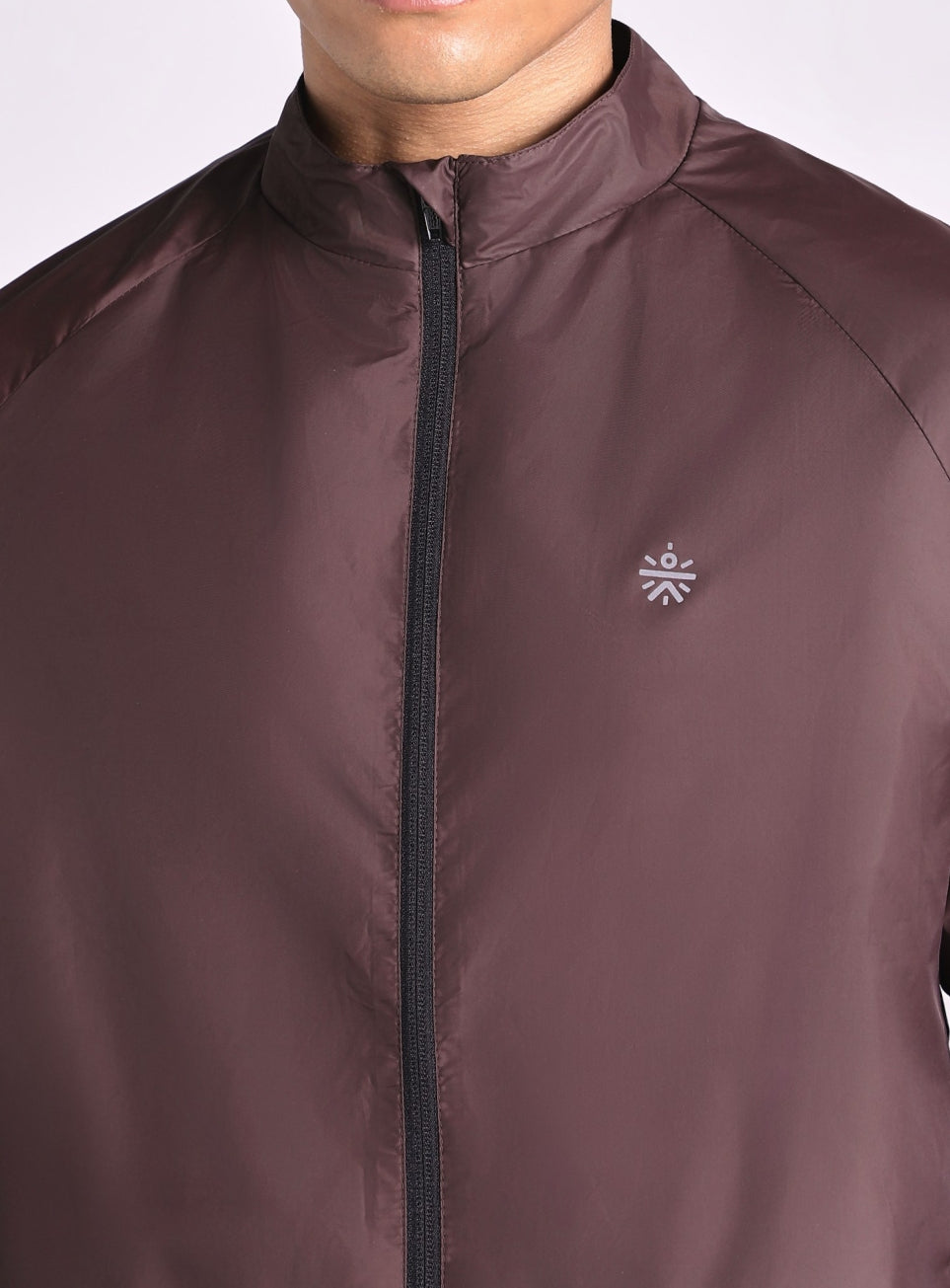 Men’s Wine Reflective panel wind Breaker Running Jacket