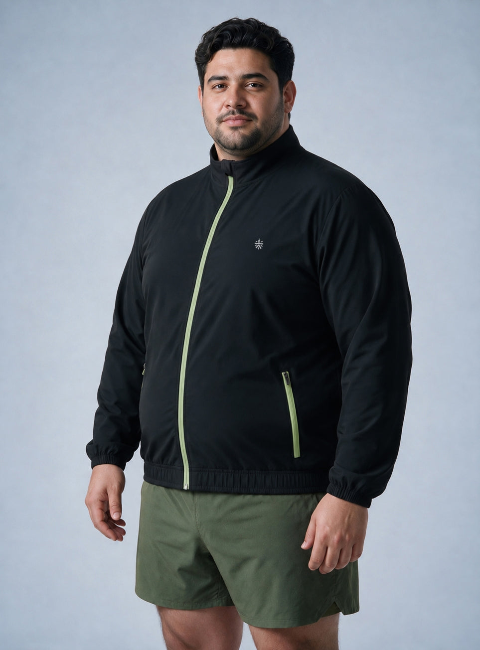 Men's Black Running Essential Plus Size Jacket