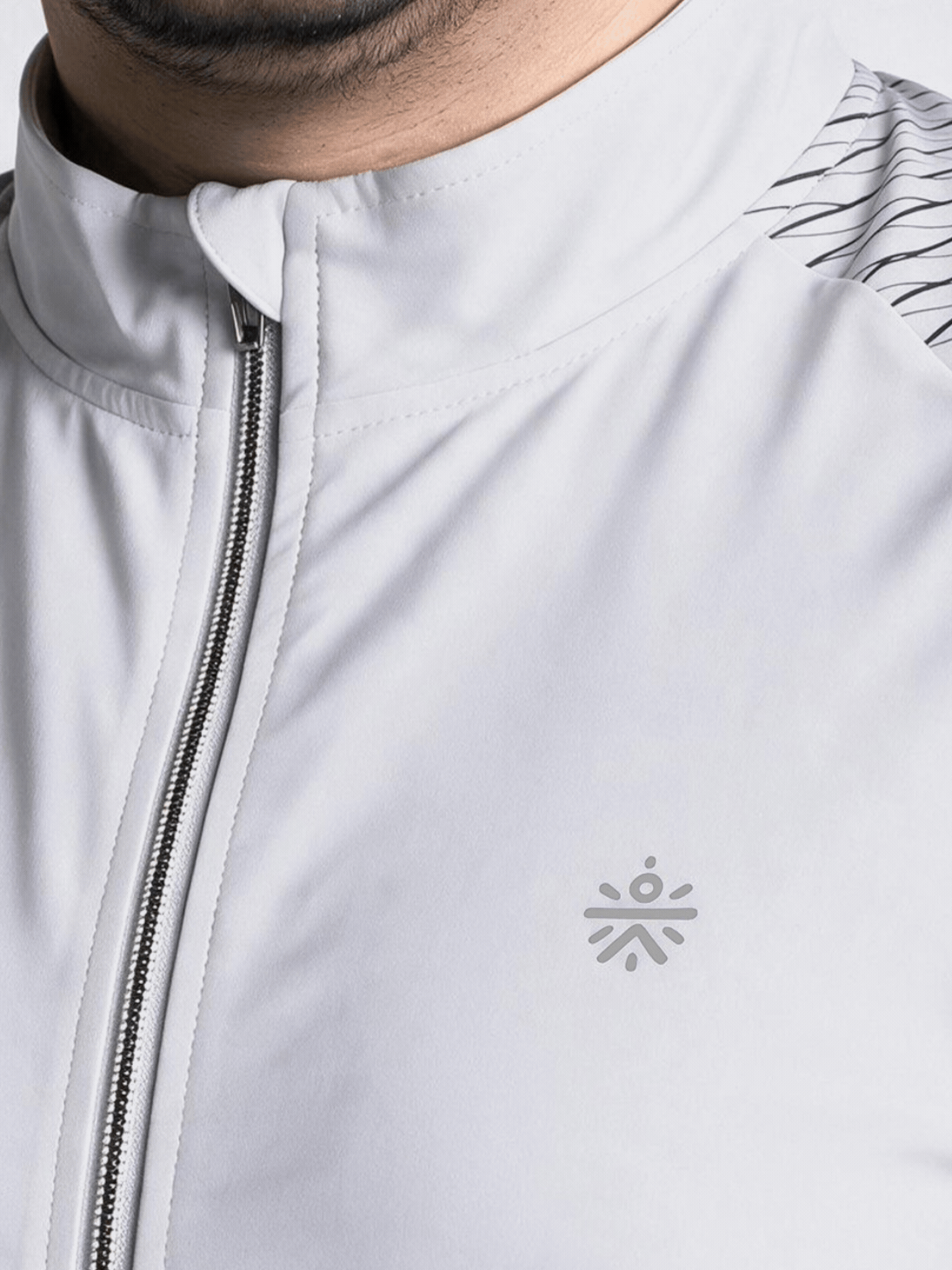Men's White Day Run Essential Plus Size Jacket