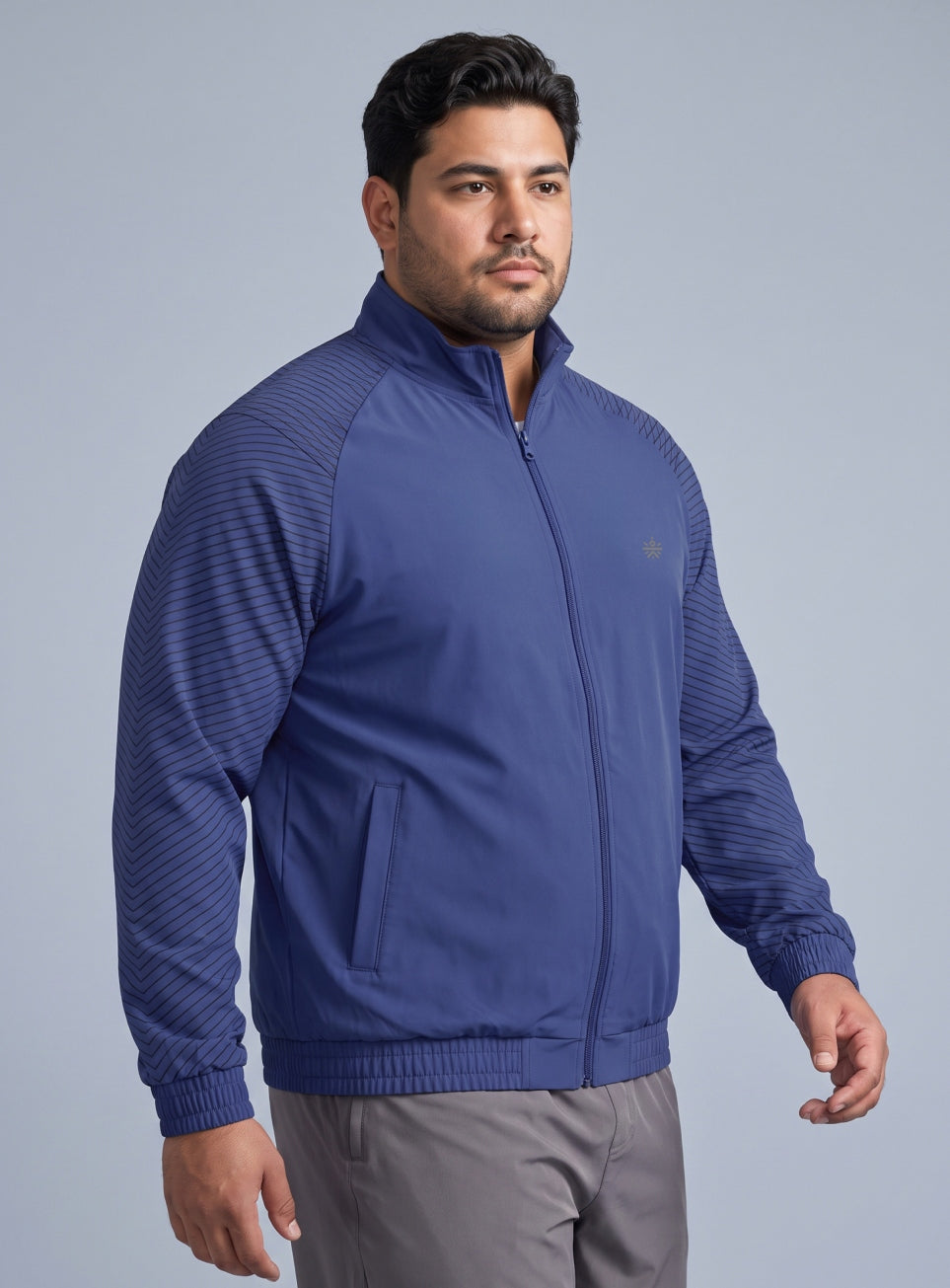 Men's Blue Day Run Essential Plus Size Jacket
