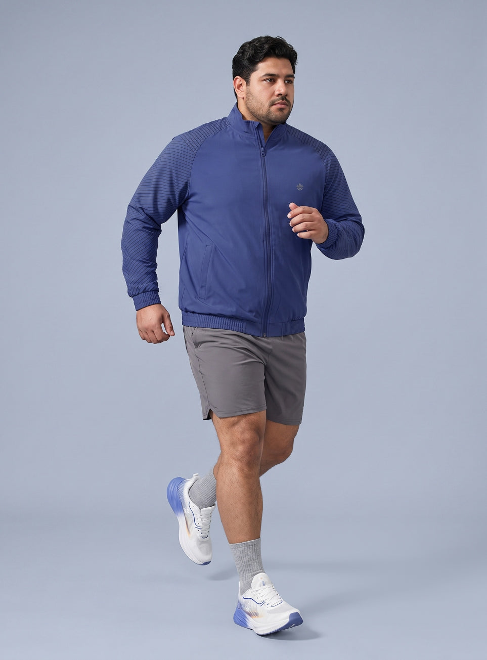 Men's Blue Day Run Essential Plus Size Jacket