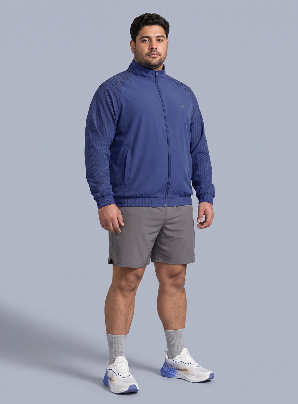 Men's Blue Day Run Essential Plus Size Jacket