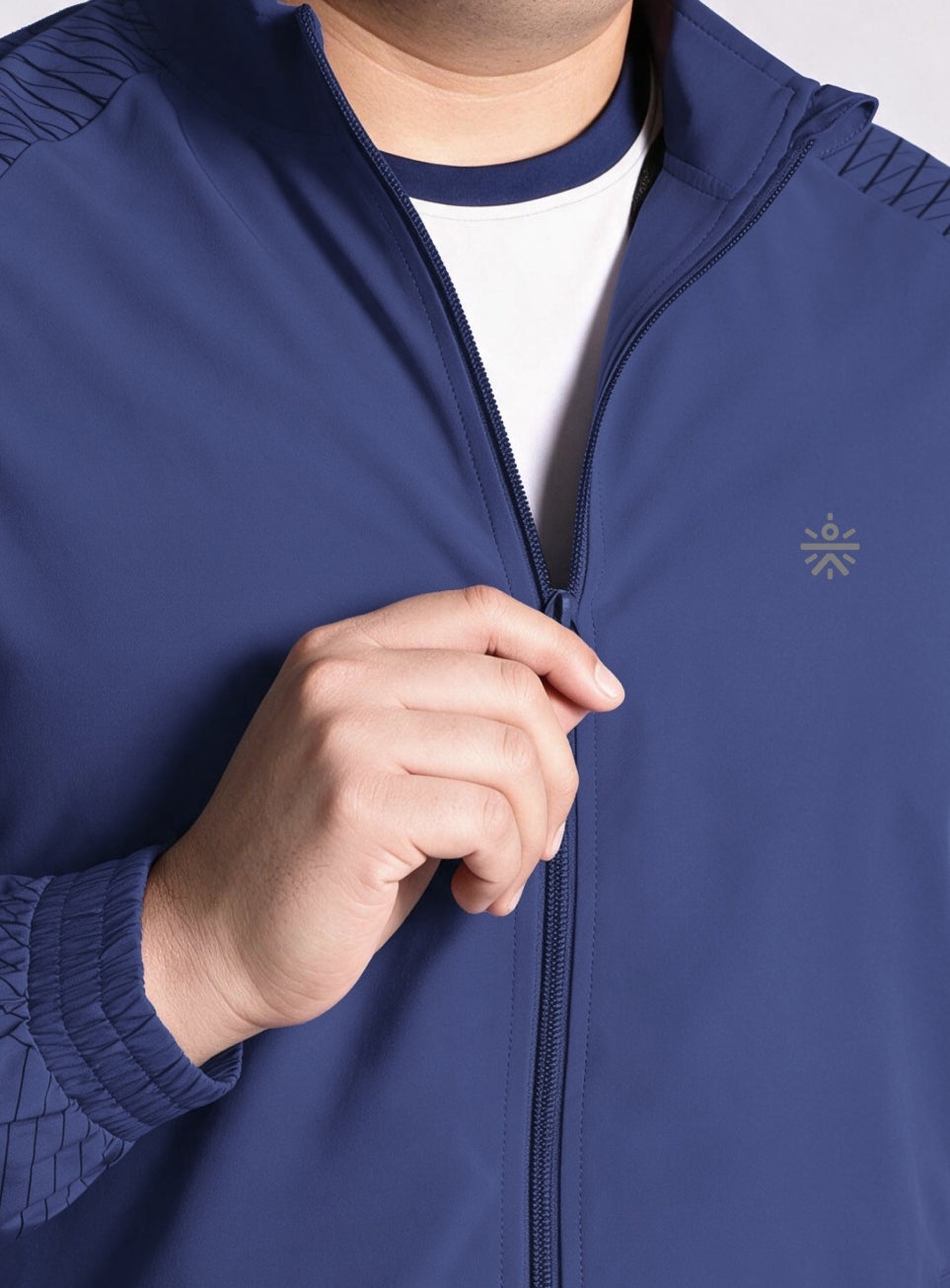 Men's Blue Day Run Essential Plus Size Jacket