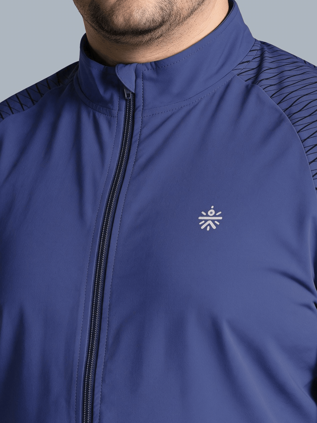 Men's Blue Day Run Essential Plus Size Jacket