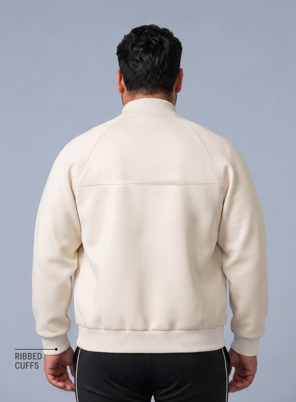 Men's Off White Training Plus Size Bomber Jacket