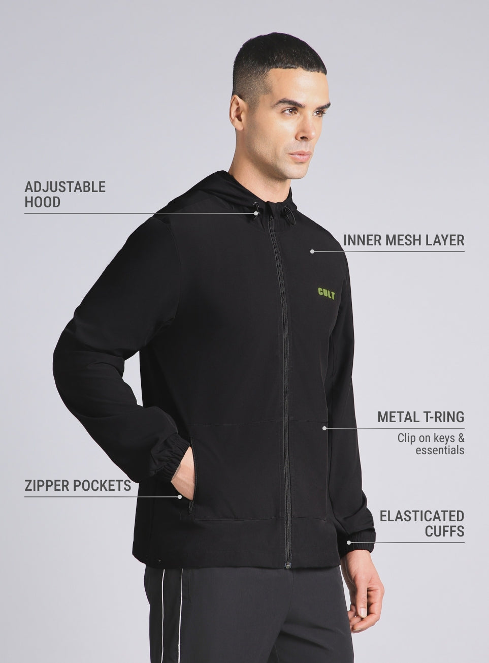 Men's Black City Commuter Jacket