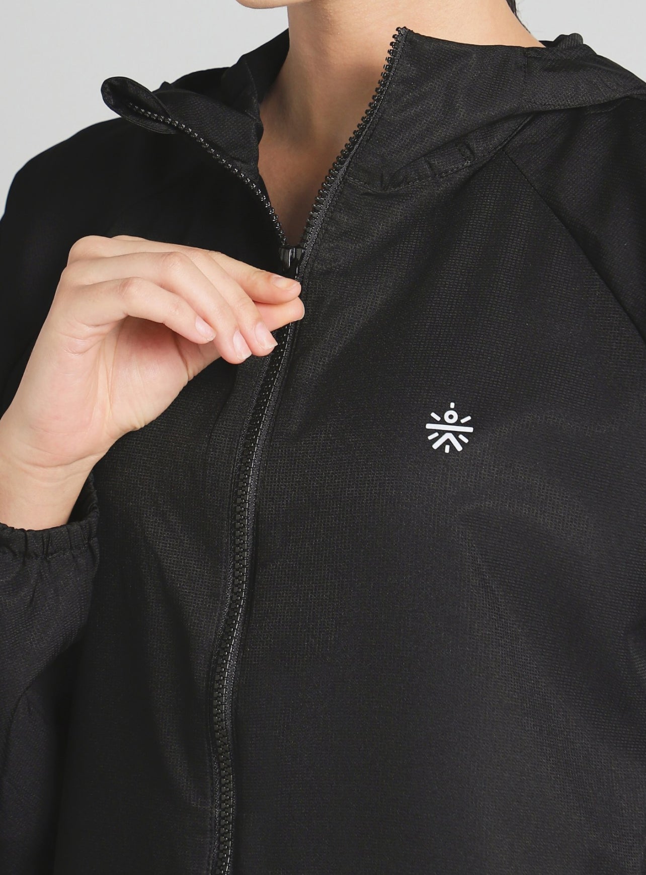 Women's Black Daily Run Packable Windcheater