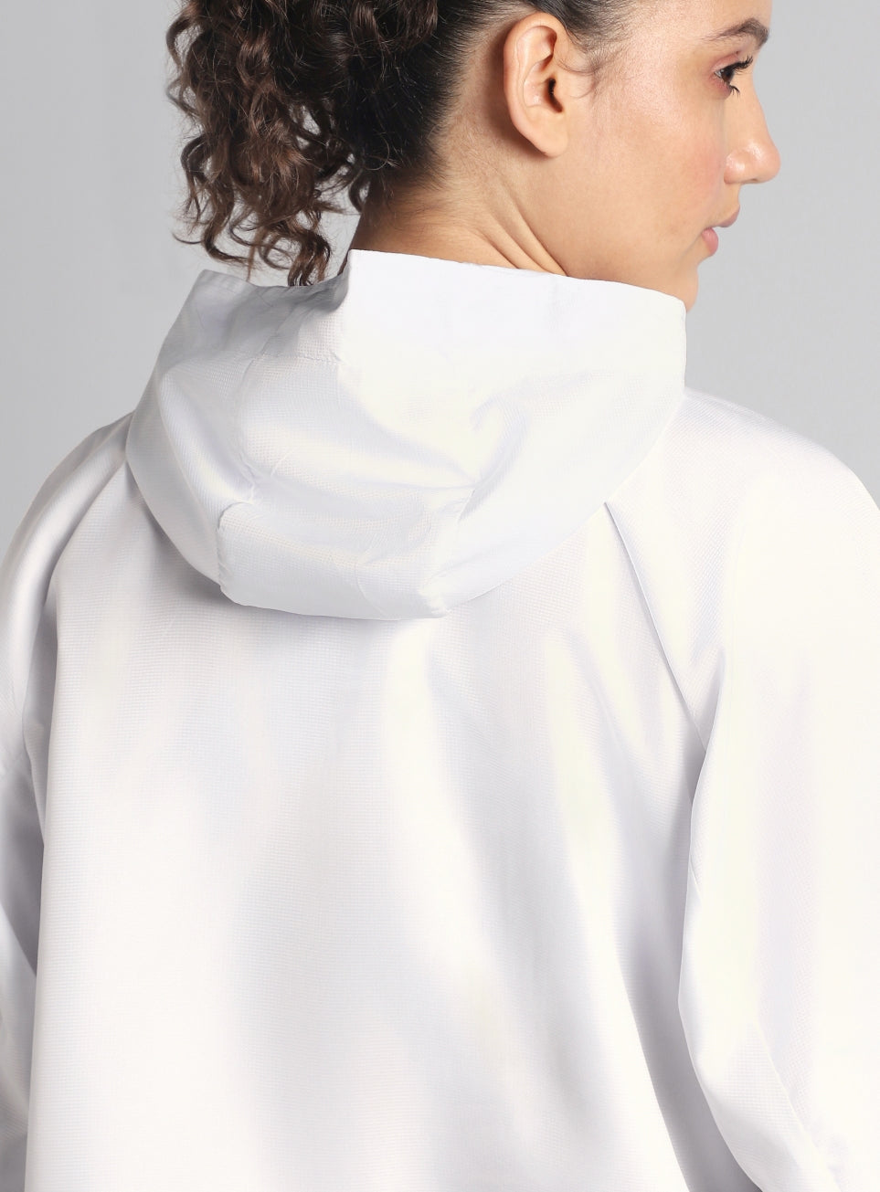 Women's White Daily Run Packable Windcheater