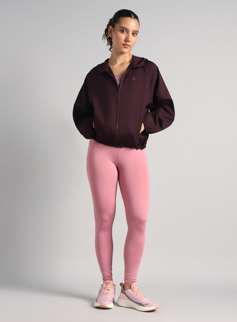 Women's Wine Daily Run Packable Windcheater