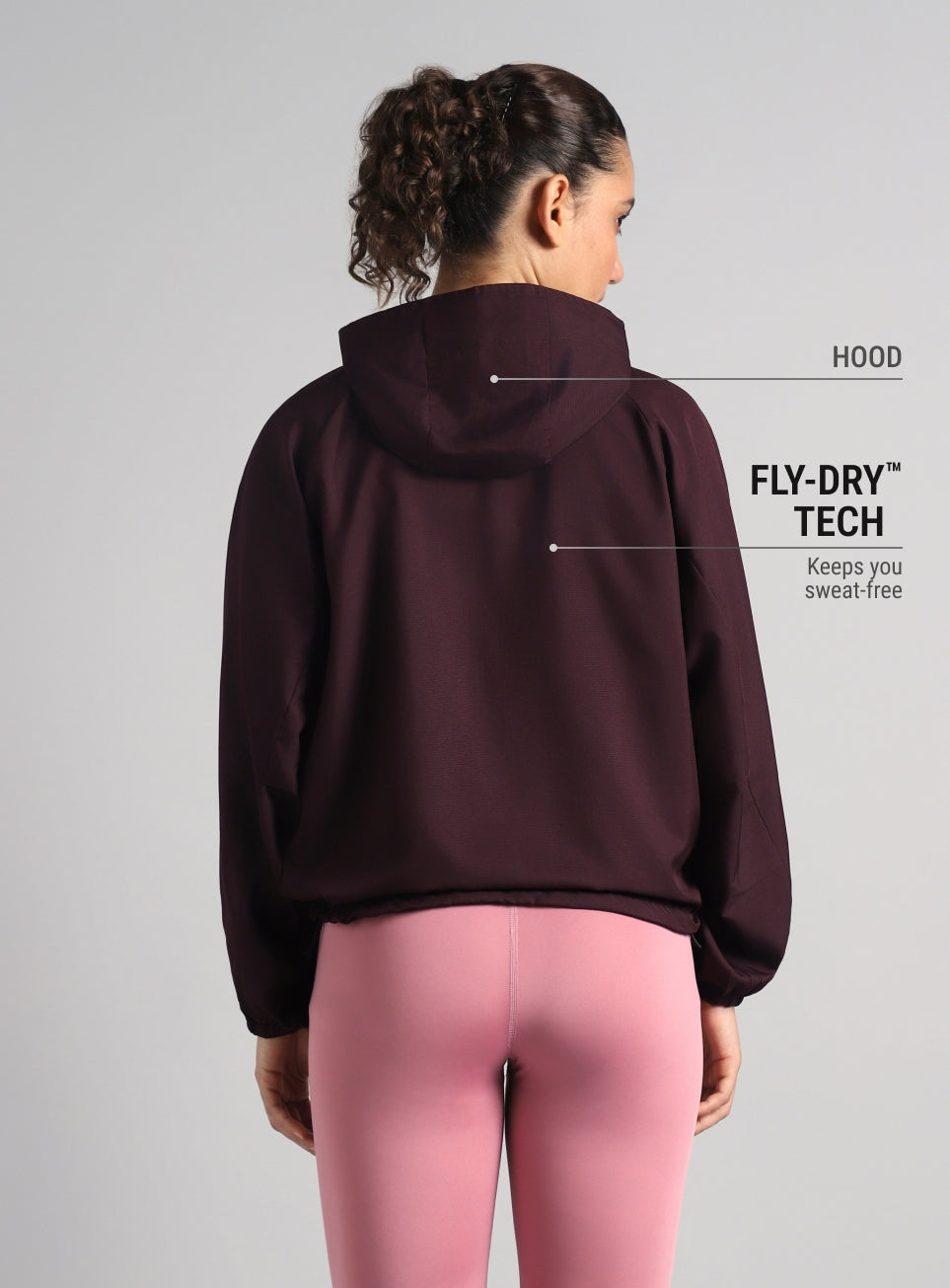 Women's Wine Daily Run Packable Windcheater