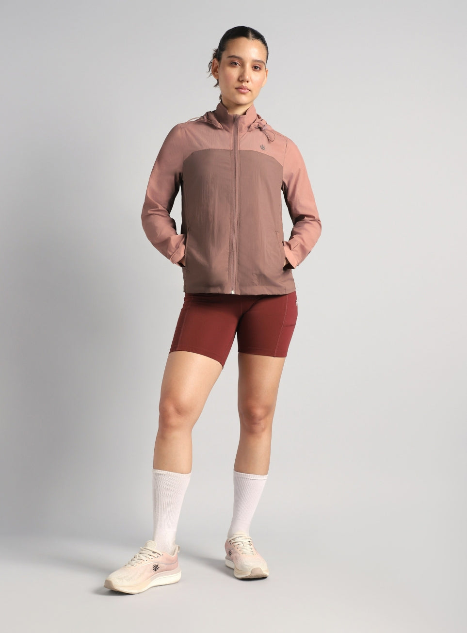 Women's Running Packable Hoodie Windcheater Jacket