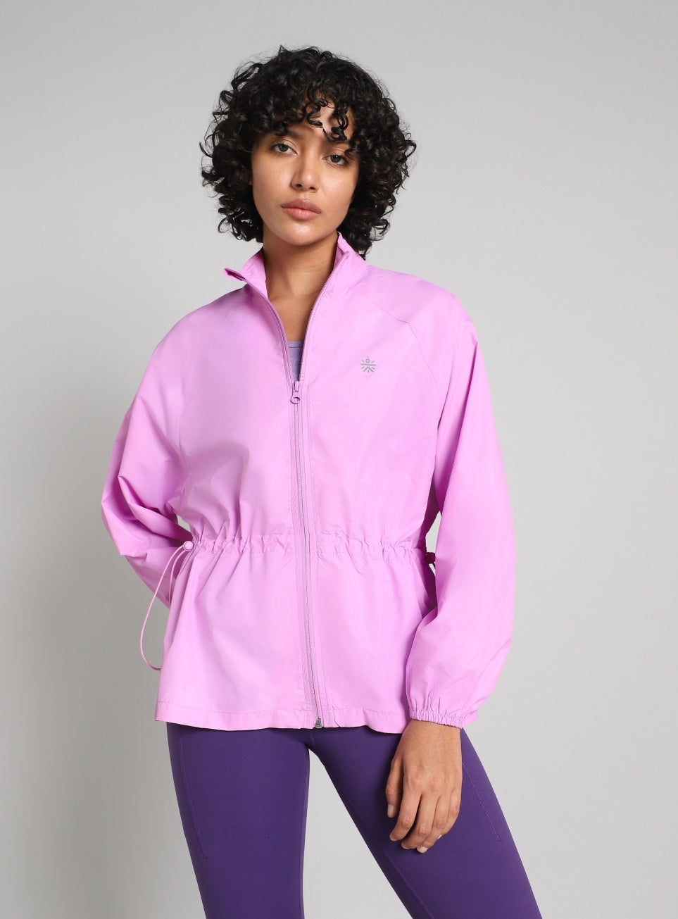 Women's Purple Windproof Packable Running Jacket