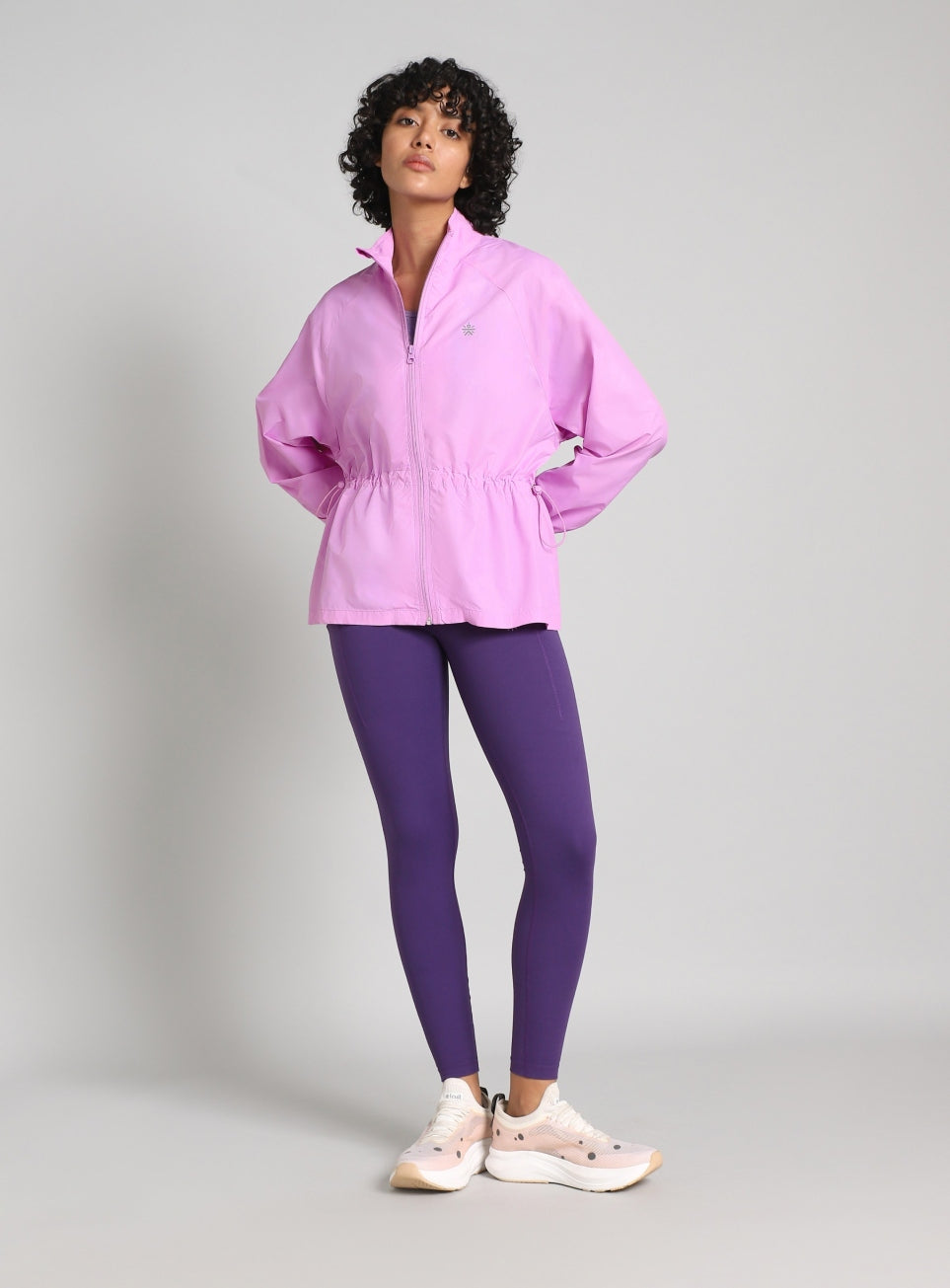 Women's Purple Windproof Packable Running Jacket