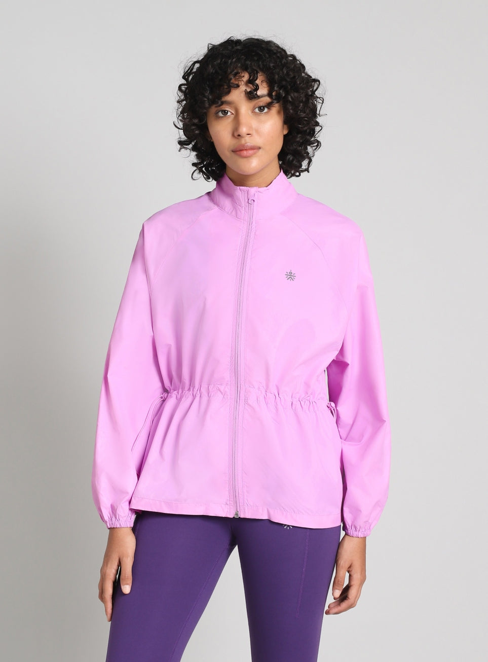 Women's Purple Windproof Packable Running Jacket