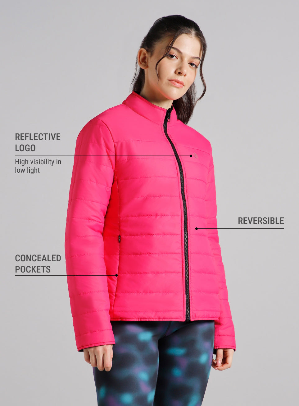 Women's MultiColour Performance Reversible Jacket