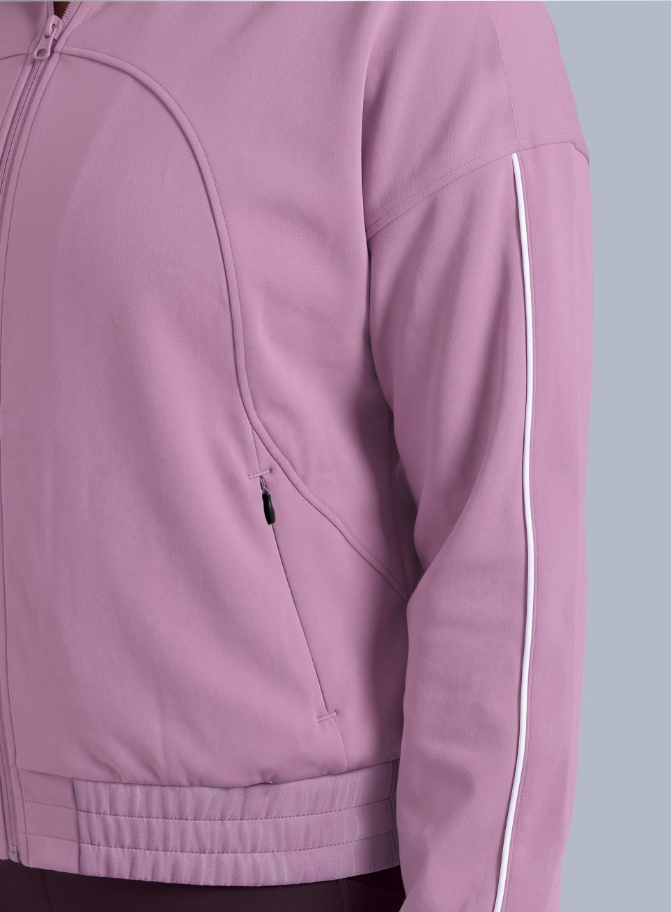 Women's Lavender Workout Essential Plus Size Training Jacket