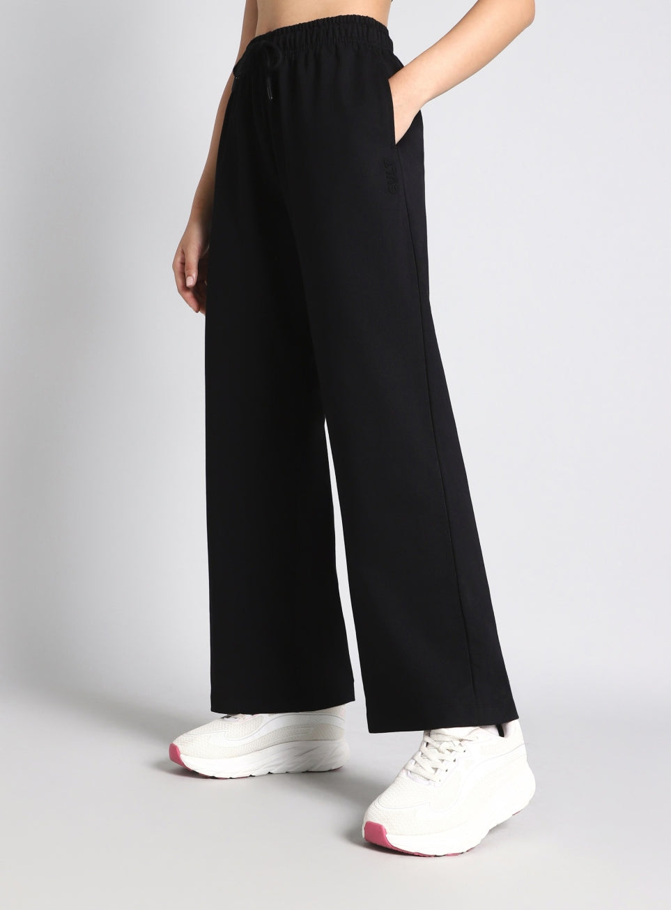 Women's Black Soft Form Relaxed Fit Sweat Trackpants